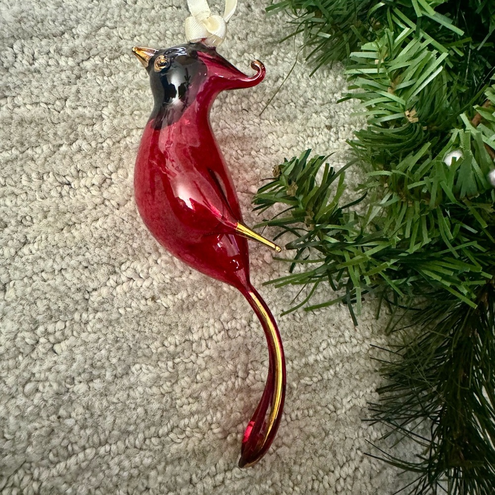 Cardinal Ornament (glass)